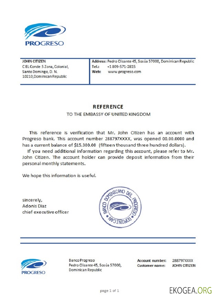 Dominique , Banco Progreso , reference